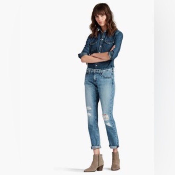 Lucky Brand Denim - Lucky Brand Sienna Slim Boyfriend Distressed Jean